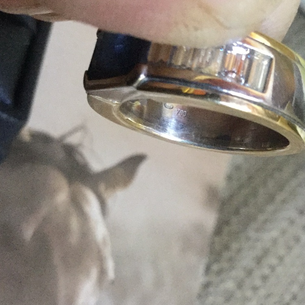 Hans D KRIEGER sapphire diamond vintage collector ring estate jewelry 18K gold - Picture 11 of 16